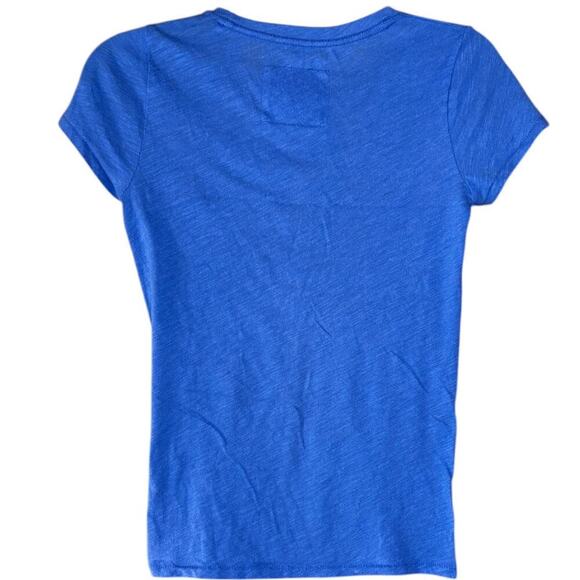 Abercrombie & Fitch Blue Short Sleeve Logo T-Shirt Y2K Basic Tee - Picture 2 of 5